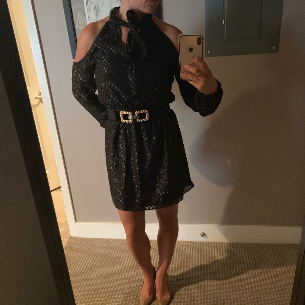 Cooper and Ella Black shoulderless dress
